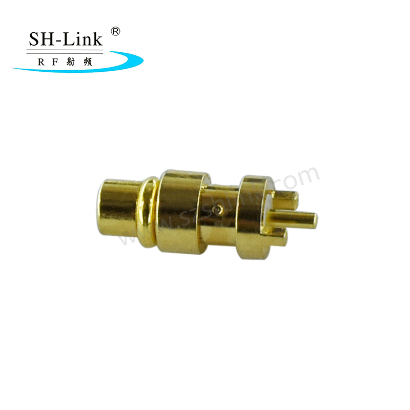 RF coaxial MMCX male connector，gold plating